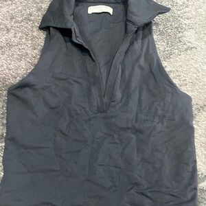 Babaton Black Collared Top